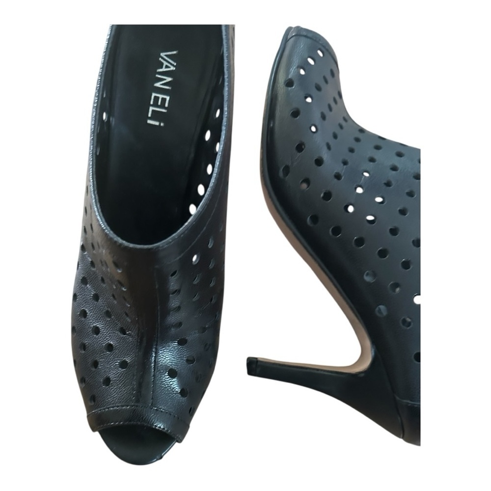 VANELi Woman’s Leather Peep-toe Perforated Elegant  Stiletto Heels Size 8.5 - Picture 5 of 9